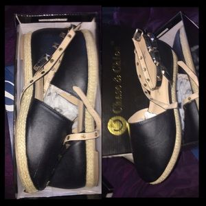 Chase $ Chloe Black platform sandals